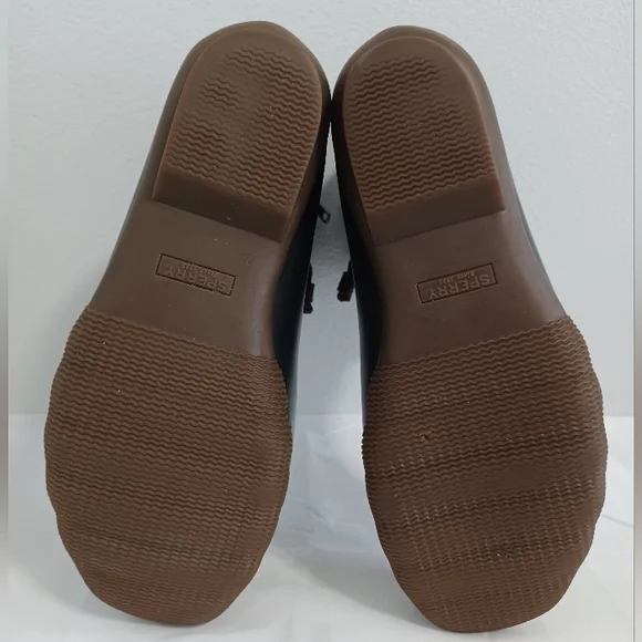 SPERRY  top side black rubber quilted duck boots zip and lace-up  size 9 - Picture 8 of 11